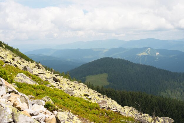 Paisaje de montaña Ucrania Gorgany