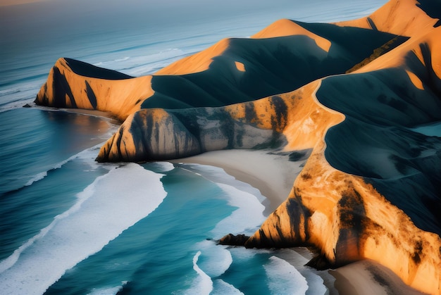 Un paisaje con montañas y agua en el desierto.