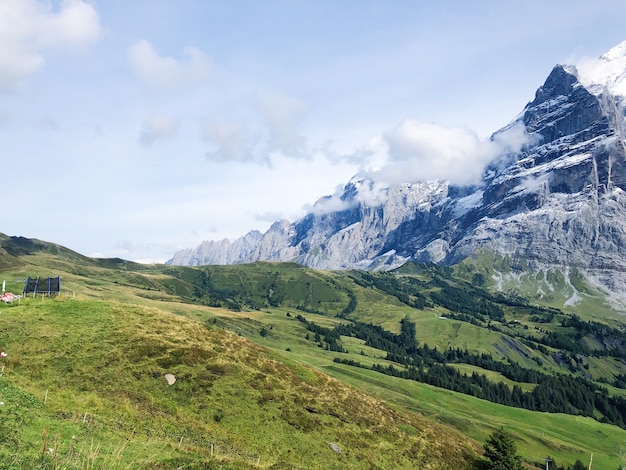 Foto paisaje de las montañas grindelwald