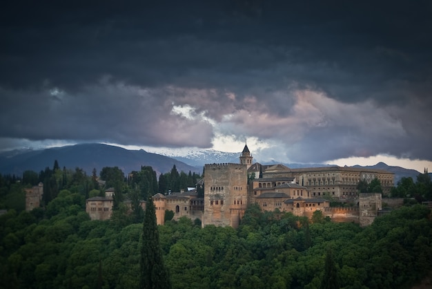 Foto paisaje de las montañas de sierra nevada de granada