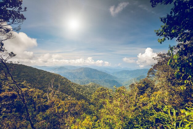 Paisaje de montañas en las tierras altas de Cameron.