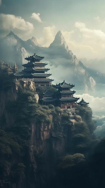 El paisaje montañoso de China es un hermoso paisaje.