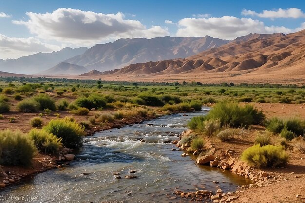 Paisaje montañoso en el norte de África Marruecos