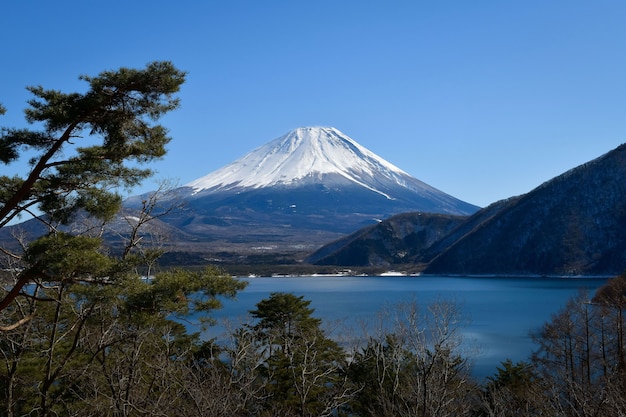 El paisaje del monte fuji, japón