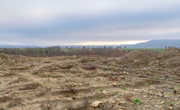 El paisaje del montón de estropeo