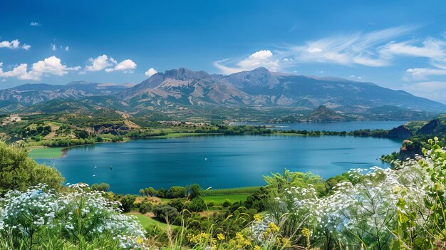 El paisaje natural en el centro de Sicilia, Italia