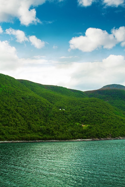 Paisaje natural en geirangerfjord