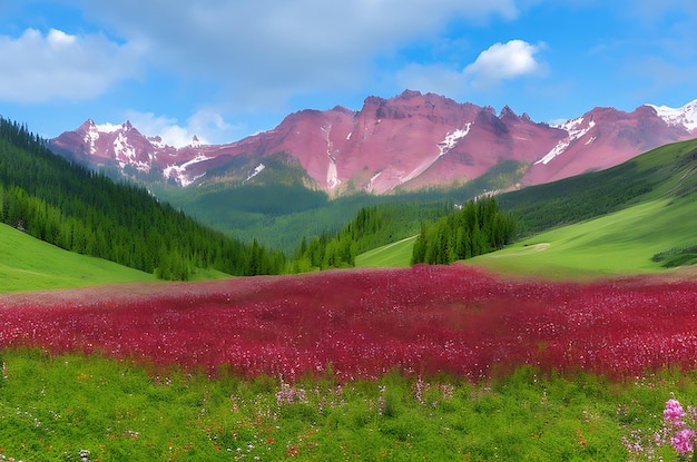 Paisaje natural de Maroon Bell en Colorado