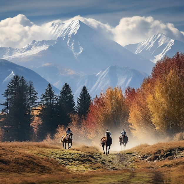 paisaje natural de otoño generado por la IA