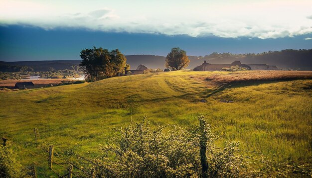 Paisaje natural pacífico fondo paisajes rurales de ensueño campo