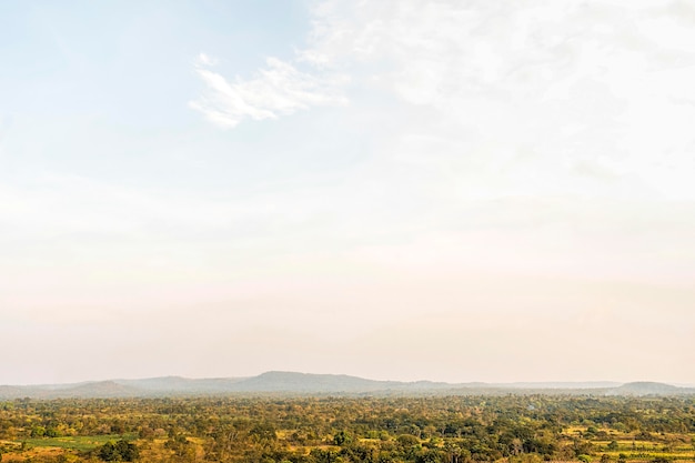 Foto paisaje de la naturaleza africana con cielo despejado