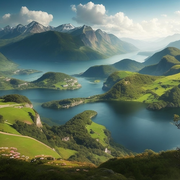 paisaje naturaleza montaña nubes