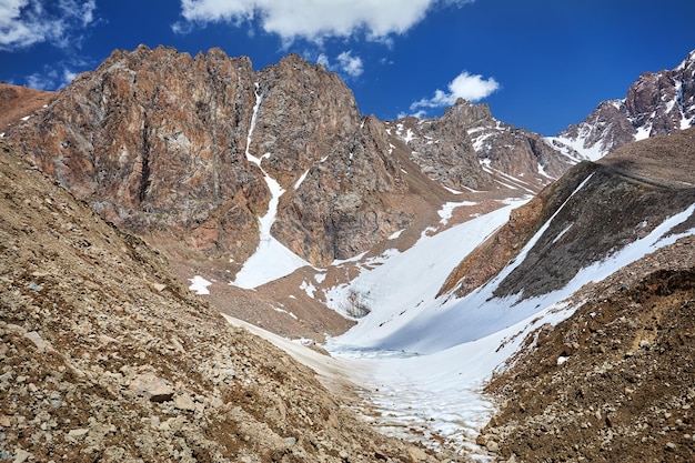 Paisaje nevado de montaña