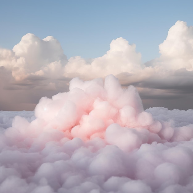 Foto paisaje de nubes de fresa