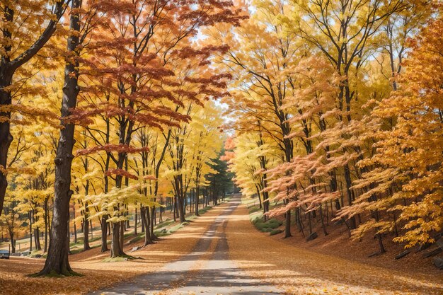 paisaje de otoño condimento bosque