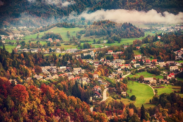 Paisaje de otoño en Eslovenia