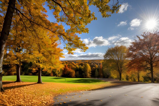 paisaje de otoño fotografía profesional fotografía realista