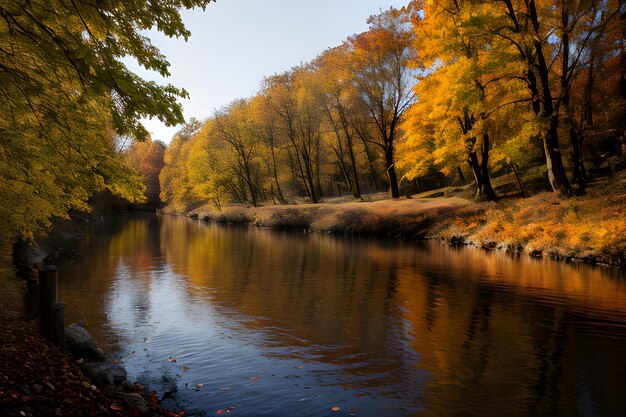 paisaje de otoño fotografía profesional