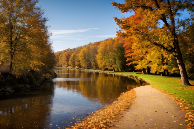 paisaje de otoño fotografía profesional