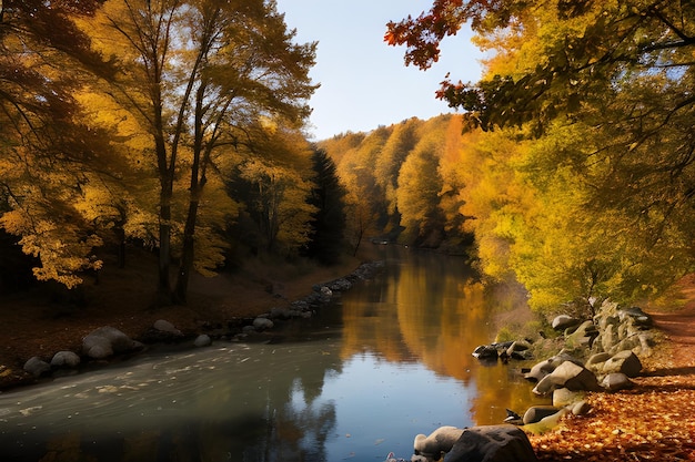 paisaje de otoño fotografía profesional