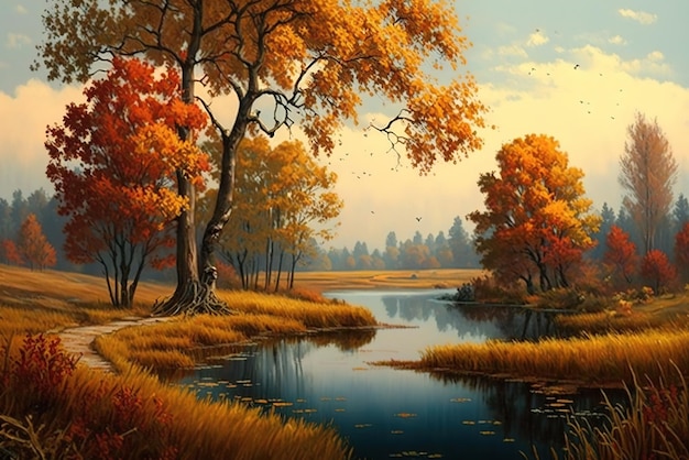 Paisaje en otoño