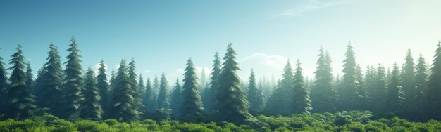 Foto paisaje panorámico de naturaleza montañas bosque puesta de sol océano prados fotografía de banner de youtube