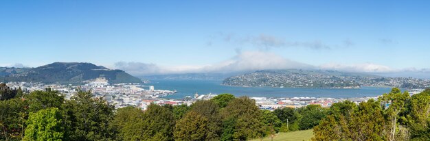 Paisaje panorámico Otago Bay Dunedin