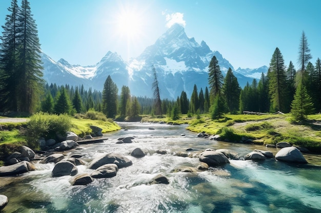 Foto paisaje del paraíso de senderismo de schneeberg