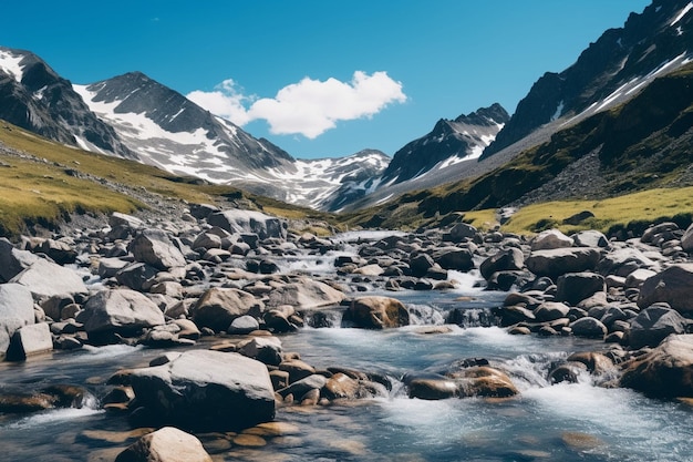 Foto paisaje del paraíso de senderismo de schneeberg