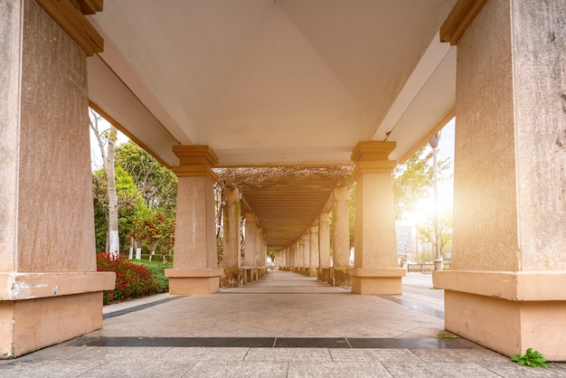 El paisaje del paseo marítimo del parque Wenzhou Nantang