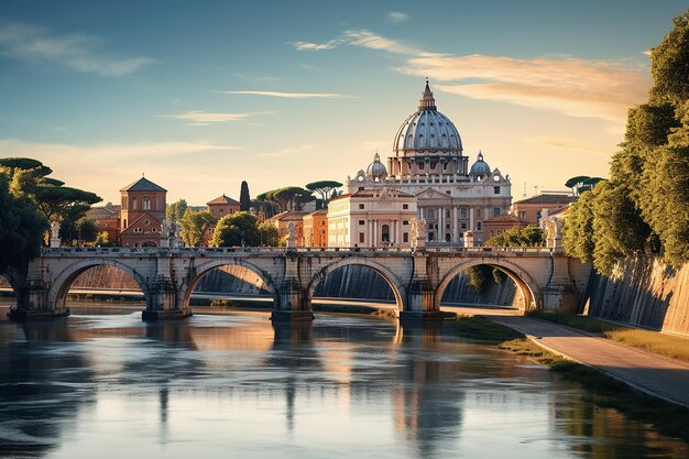 El paisaje pintoresco de la ciudad del Vaticano