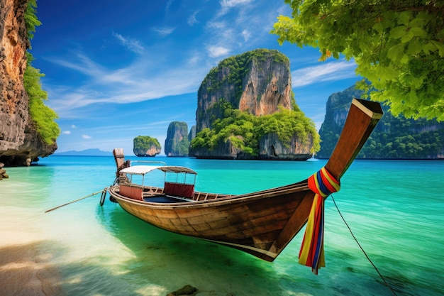 El paisaje pintoresco Phuket Seascape captura la encantadora belleza del mar y las islas de Tailandia evo
