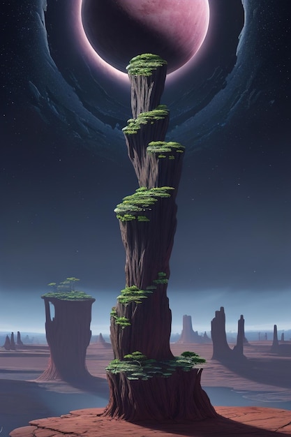 Paisaje de planeta alienígena