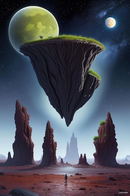 Paisaje de planeta alienígena