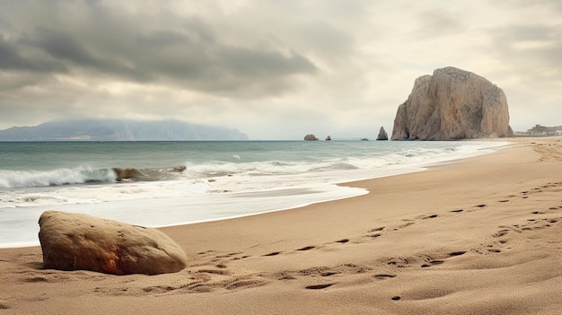 paisaje de playa imagen fotográfica creativa de alta definición