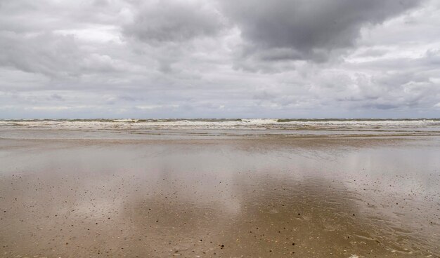 Foto el paisaje de la playa en spiekeroog