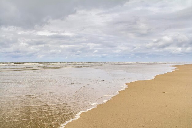 Foto el paisaje de la playa en spiekeroog