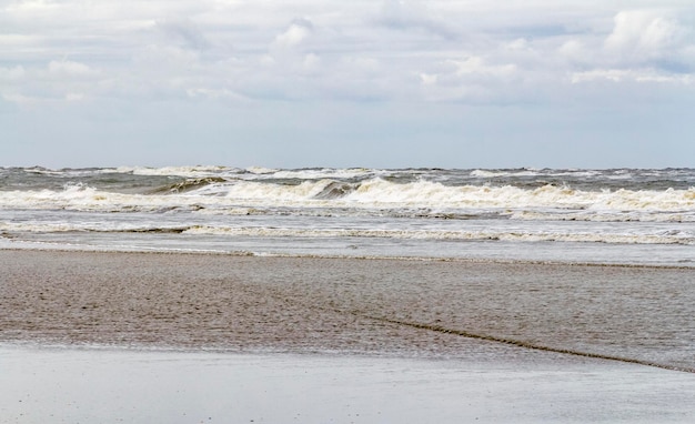 El paisaje de la playa en Spiekeroog