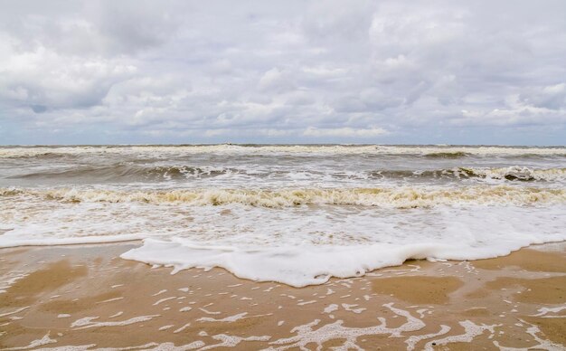 Foto el paisaje de la playa en spiekeroog