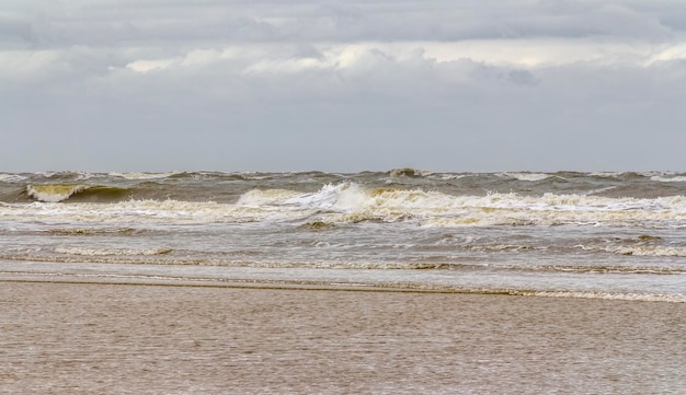 Foto el paisaje de la playa en spiekeroog
