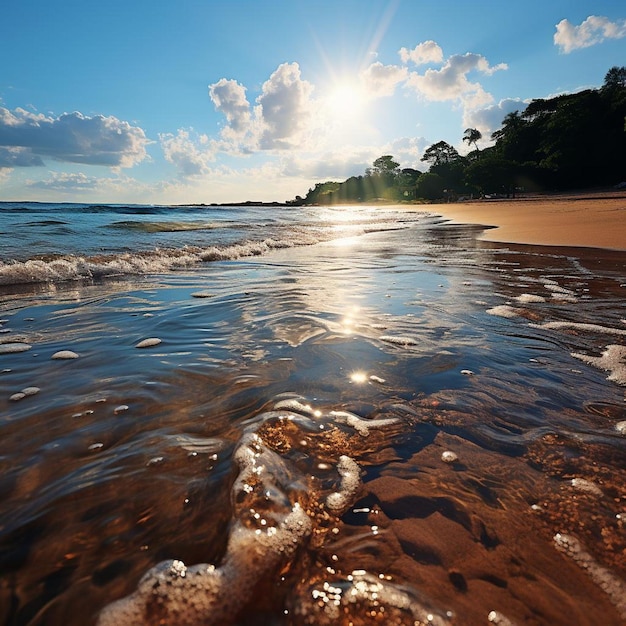 Paisaje de la playa de Sunny Shorelines