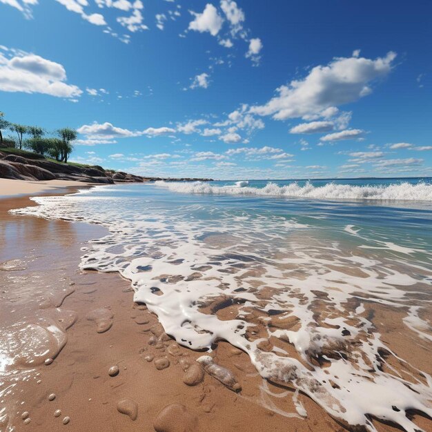 Paisaje de la playa de Sunny Shorelines