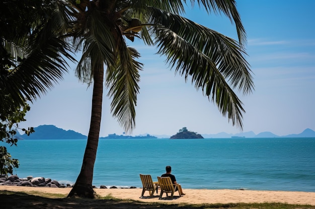 Paisaje de playa de verano