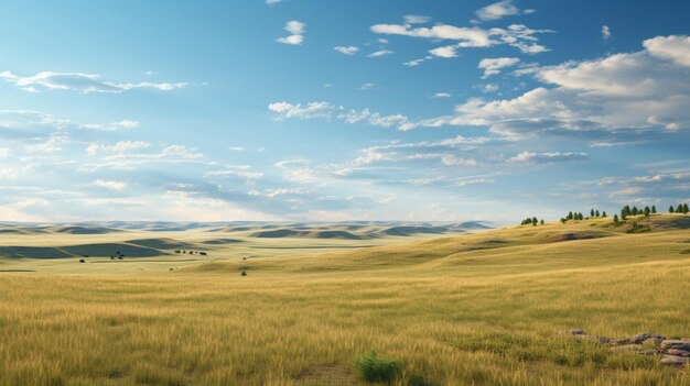 Foto el paisaje de las praderas