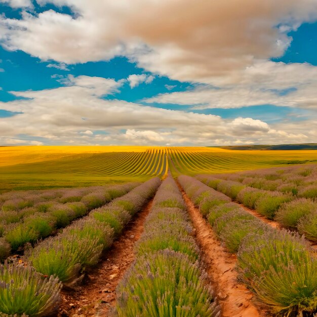 Paisaje de la primavera generado