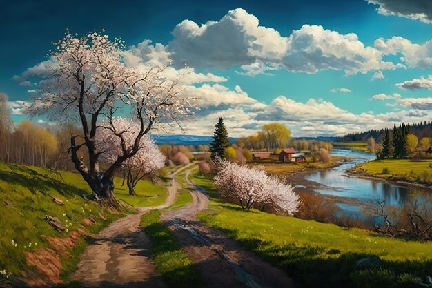 paisaje en primavera