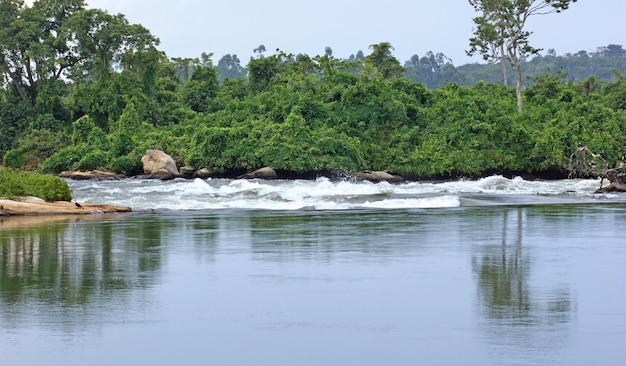 Paisaje del río Nilo cerca de Jinja en África