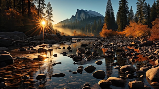 Paisaje rural de ensueño y paz