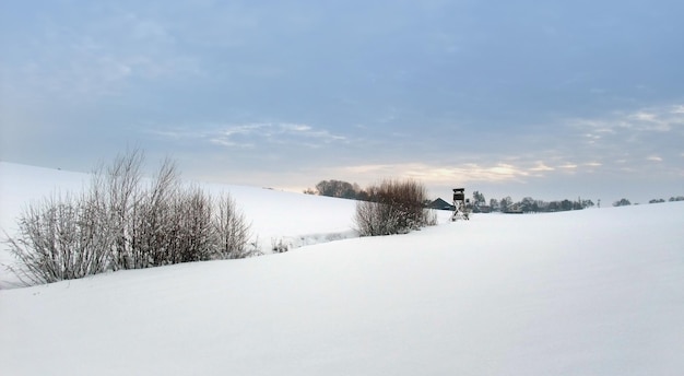 paisaje rural de invierno en Hohenlohe