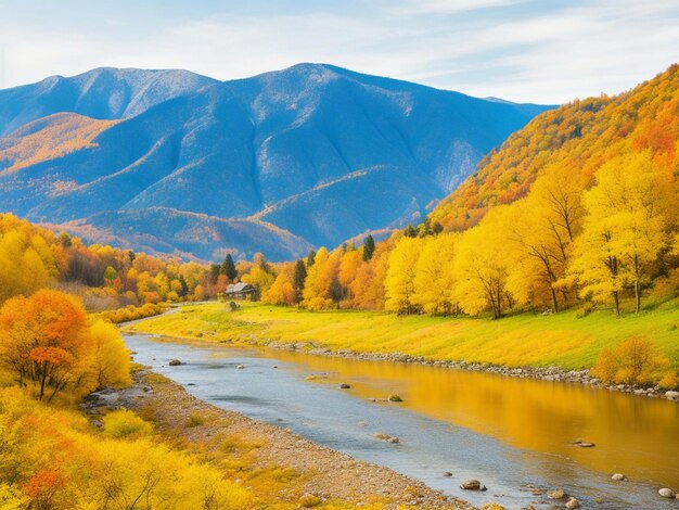 Paisaje rural japonés IA generativa